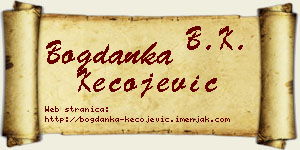 Bogdanka Kecojević vizit kartica
